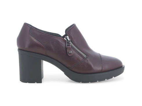 Melluso Scarpe Made in Italy Accollate con Zip Tomaia Pelle Bordeaux R45210BK-233841